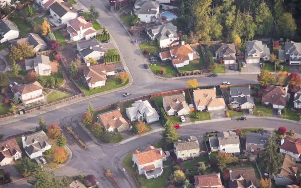 An Overhead View Of a LA Neighborhood