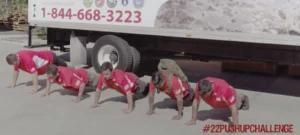 Attention to Detail Moving Doing The 22 Push up Challange