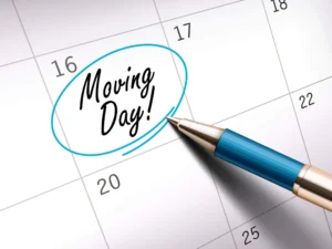 Calendar with Moving Day Circled - What to Expect