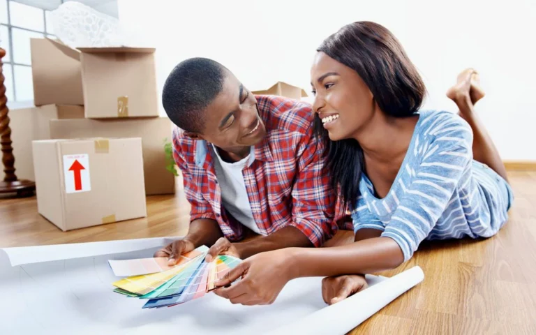 Couple Picking Paint Colour for New Apartment