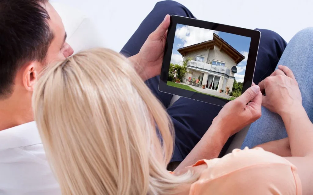 Happy Couple House Hunting Before Their Move With Attention to Detail Moving