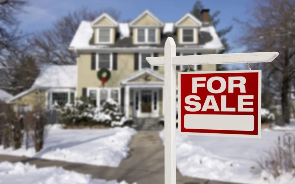 House For Sale in Winter Before Moving